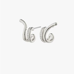 Pilgrim Nadine Small Crystal Hoop Earrings - Silver